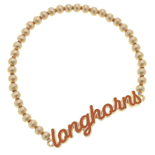 Texas Longhorns Enamel Script Stretch Bracelet