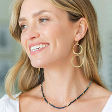 Load image into Gallery viewer, Lightly Hammered Double Open Circle Earrings