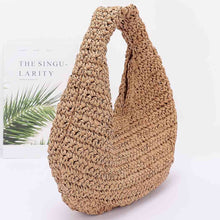 Load image into Gallery viewer, Faux Straw Braided Bindle Bag