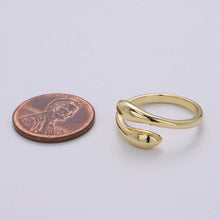 Load image into Gallery viewer, Simple Minimalist Gold Filled Wrapped Adjustable Ring - R-233