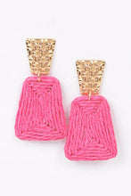 Load image into Gallery viewer, Cobalt Straw Dangling Earring