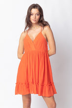 Load image into Gallery viewer, Orange Lattice Back Sundress