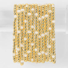 Load image into Gallery viewer, 4mm Bead &amp; Pearl Stretch Bracelet