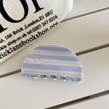 Load image into Gallery viewer, Fashionable Blue - White Striped Patterns Hair Claws: Purple-B
