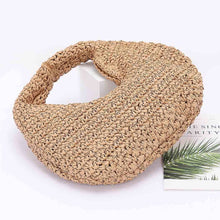 Load image into Gallery viewer, Ivory Straw Braided Bindle Bag