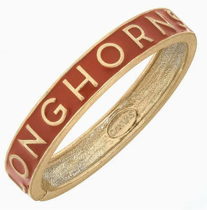 University of Texas Longhorn Enamel Hingle Bracelet