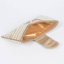 Load image into Gallery viewer, Rhinestone and Pearl Party Clutch