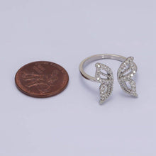 Load image into Gallery viewer, 16K Gold Filled Clear Micro Paved CZ Open Butterfly Ring in Gold &amp; Silver | R044 O581: Gold