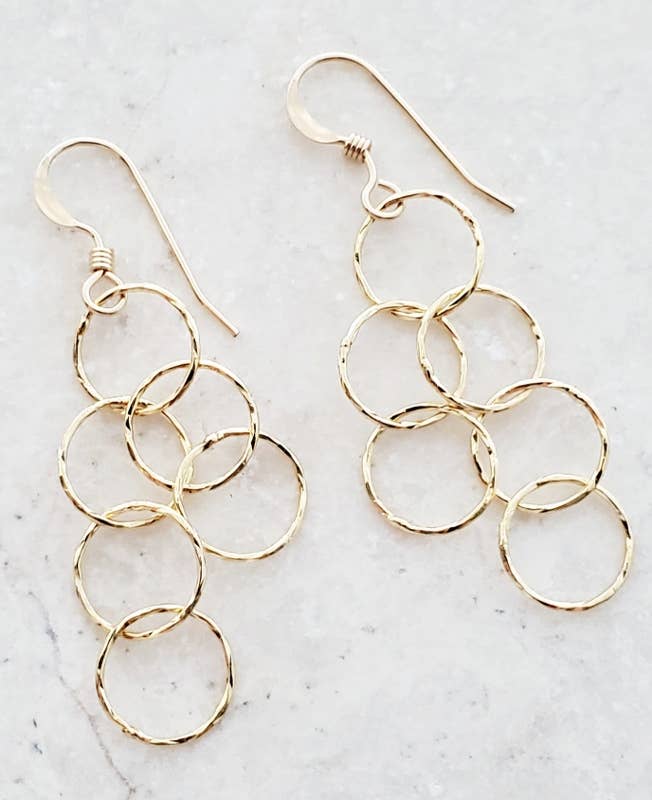 Gold Over Sterling Silver Spheres Earrings