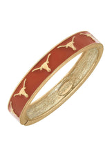 Load image into Gallery viewer, University of Texas Longhorn Enamel Hingle Bracelet