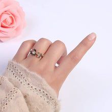 Load image into Gallery viewer, Dainty Daisy Ring in Gold / Silver Open Adjustable Flower Ring U-493 U-494: Gold
