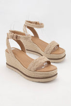 Load image into Gallery viewer, SWING JUTE STRAP ESPADRILLES WEDGE PLATFORM HEEL SANDAL