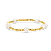 Load image into Gallery viewer, 3mm Stretch Bead Bracelets with Large Pearl Accents