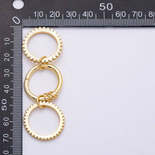 Load image into Gallery viewer, 16K Gold Filled Micro Paved CZ Triple Interlock Ring | RINGS-00061