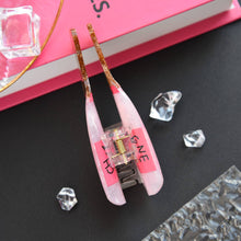 Load image into Gallery viewer, Glitter Pink Champagne Bottle Hair Clip, Fun Party Accessory: Pink