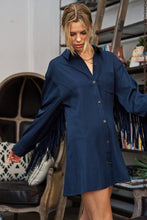 Load image into Gallery viewer, Navy Fringe Rodeo Dress