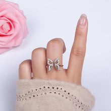 Load image into Gallery viewer, 16K Gold Filled Clear Micro Paved CZ Open Butterfly Ring in Gold &amp; Silver | R044 O581: Gold