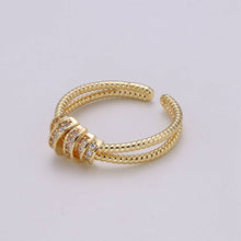 Load image into Gallery viewer, Simple Minimalist Dainty Thin Ring Stackable Rings Double Band Style Open Ring Twisted Ring Everyday Wear R-186
