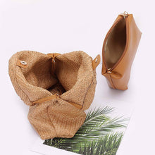 Load image into Gallery viewer, Straw Bamboo Handle HandBag