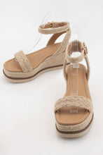 Load image into Gallery viewer, SWING JUTE STRAP ESPADRILLES WEDGE PLATFORM HEEL SANDAL