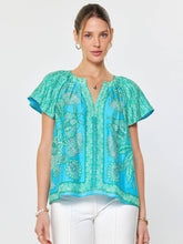 Load image into Gallery viewer, Floral Paisley Printed Short Sleeve Top