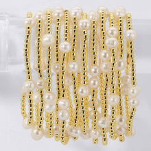 Load image into Gallery viewer, 3mm Stretch Bead Bracelets with Large Pearl Accents