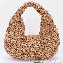 Load image into Gallery viewer, Faux Straw Braided Bindle Bag