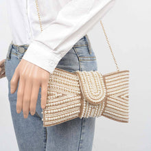 Load image into Gallery viewer, Rhinestone and Pearl Party Clutch
