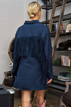 Load image into Gallery viewer, Navy Fringe Rodeo Dress