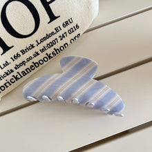Load image into Gallery viewer, Fashionable Blue - White Striped Patterns Hair Claws: Purple-B