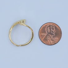 Load image into Gallery viewer, 24K Gold Filled Minimalist Curve Wave Band Ring | O822