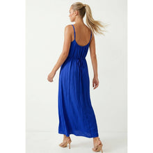 Load image into Gallery viewer, Capri Blue Maxi Dress With Flower Belt