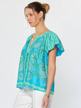 Load image into Gallery viewer, Floral Paisley Printed Short Sleeve Top