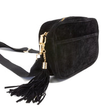 Load image into Gallery viewer, Vegan Suede Crossbody Bag with Tassel