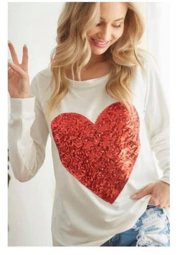 Sequin Heart Top