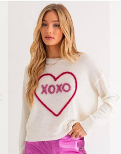 White XOXO Sweater