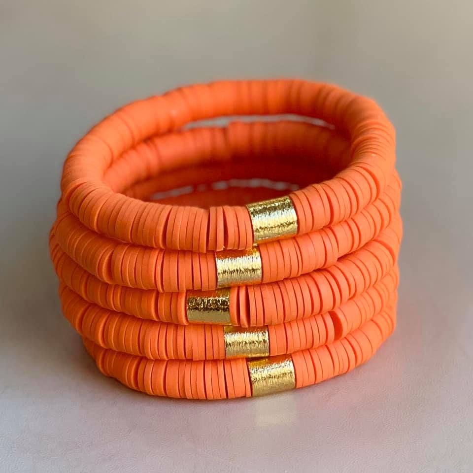 Orange Disc Bracelet