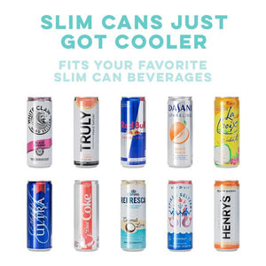 Color Swirl Skinny Can Cooler