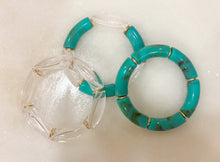 Load image into Gallery viewer, Turquoise and Clear Boho Stack Bracelets
