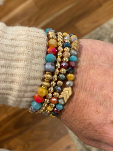 Jewel tone bracelet set