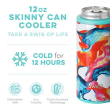Load image into Gallery viewer, Color Swirl Skinny Can Cooler