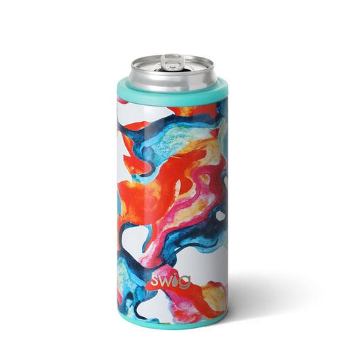 Color Swirl Skinny Can Cooler