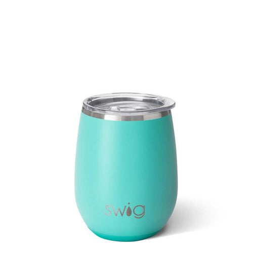 Turquoise Insulated Wine Glass