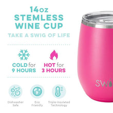 Load image into Gallery viewer, Hot Pink Insulated Wine Glass